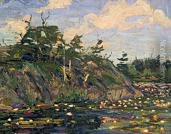 The Lily Pond Oil Painting - Tom Thomson