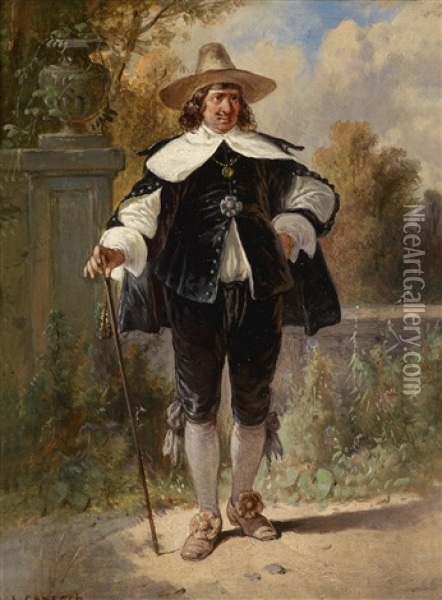 Der Kavalier Oil Painting - August Gerasch