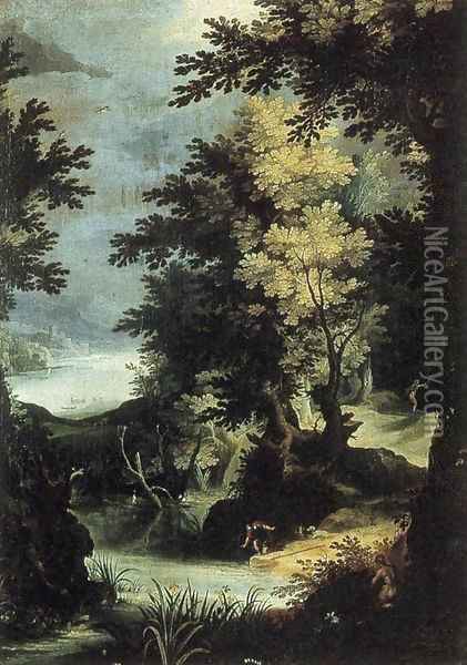 Landscape with a Mythological Scene Oil Painting - Paul Bril