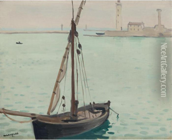 Le Port De Sete Oil Painting - Albert Marquet