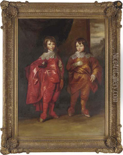 2nd Duke Of Buckingham (1627-1687), And His Brother Lord Francis Villiers (1629-1648) Oil Painting - Sir Anthony Van Dyck