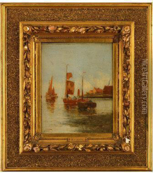 Fishing Boats Ofcoast Oil Painting - Henri Fabre