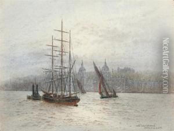 Westminster; And Off Greenwich (illustrated) Oil Painting - Frederick E.J. Goff