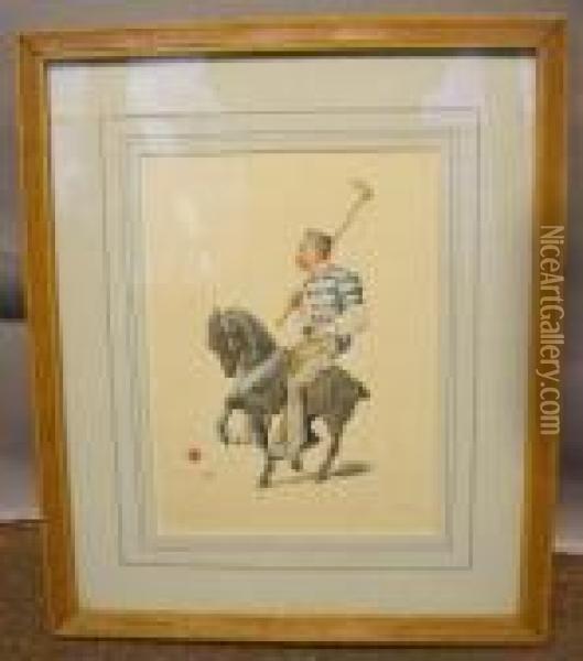 The Polo Player Oil Painting - Charles Fernand de Condamy
