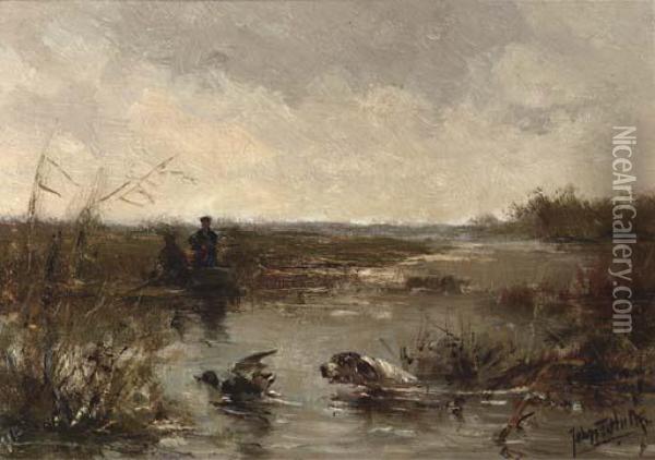 The Duck Hunt Oil Painting - John Frederick Ii Hulk
