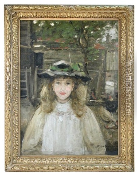 Portrait Of A Young Scottish Girl Oil Painting - David Thomas Muirhead