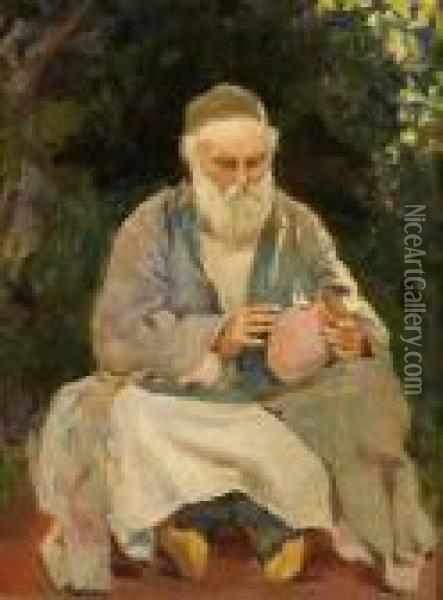 Sittande Man Oil Painting - Paul Albert Besnard