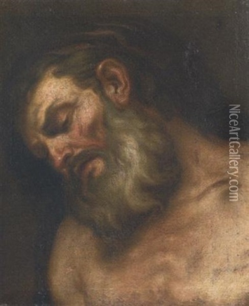 San Sebastiano Oil Painting - Johann Carl Loth