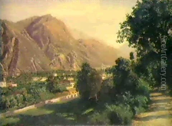 Sommertag In Locarno Oil Painting - Eduard Schonfeld
