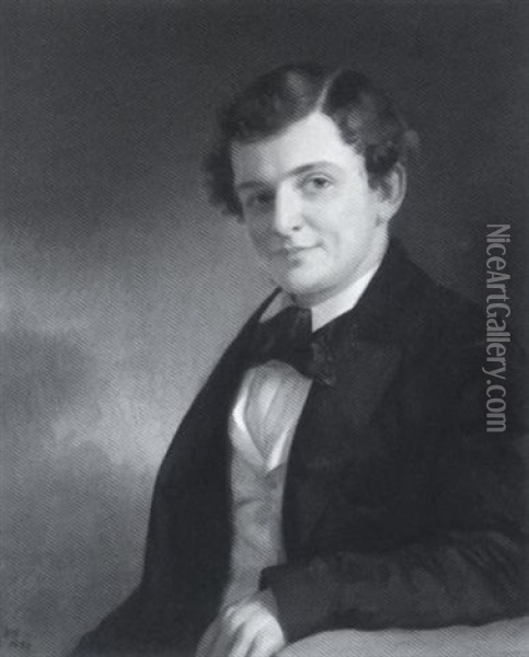 Portrait Of Gordon H. Amy Oil Painting - Phineas Staunton