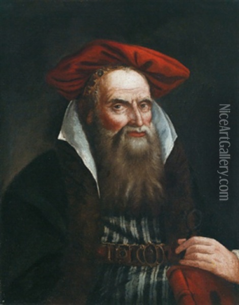 Portrat Eines Alten Orientalen - Ritratto Di Vecchio Orientale Oil Painting - Giovanni Raggi