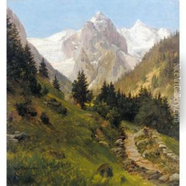 The Wetterhorn Oil Painting - Thomas Fearnley