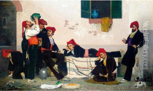 Danseurs Espagnols Oil Painting - Henri Taurel