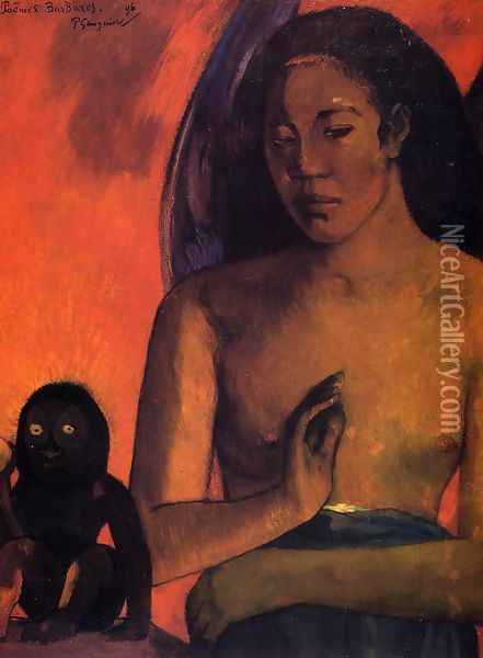 Savage Poems Oil Painting - Paul Gauguin