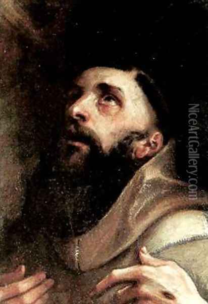 St. Francis of Assisi Oil Painting - Annibale Carracci