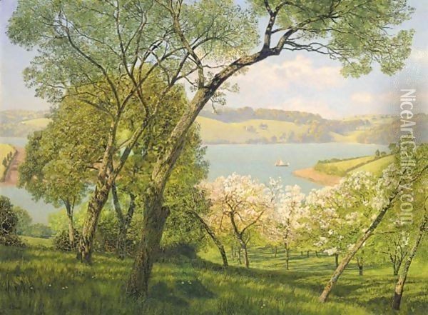 The River Dart Oil Painting - John Edward Brett