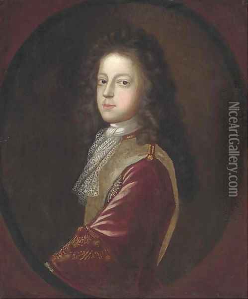 Portrait of Prince James Francis Edward Stuart, 'The Old Pretender' (1688-1766) Oil Painting - Herman Verelst
