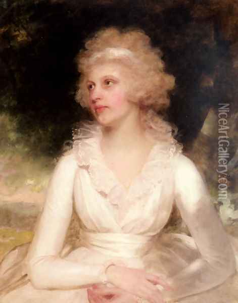 Portrait of Sophia Anne Raymond-Barker Oil Painting - Sir William Beechey