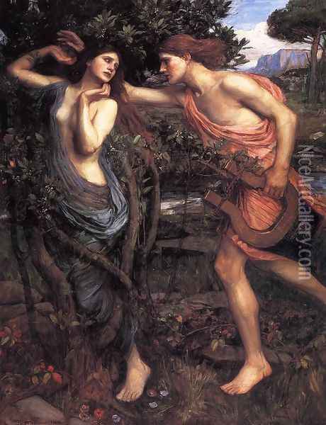 Apollo and Daphne 1908 Oil Painting - John William Waterhouse