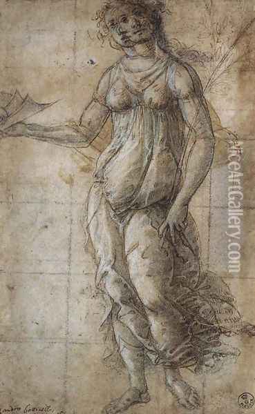Pallas c. 1490 Oil Painting - Sandro Botticelli