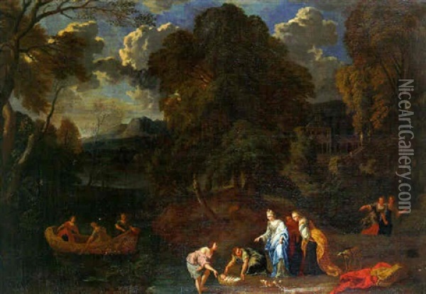 The Finding Of Moses Oil Painting - Jan Baptiste Huysmans