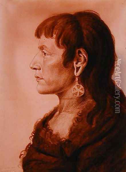 Woman of Iowas Oil Painting - Charles Balthazar J. F. Saint-Memin