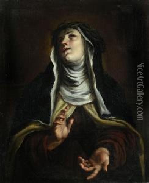 Bildnis Der Heiligen Katharina Von Siena Oil Painting - Jacopo (Giacomo) Amigoni