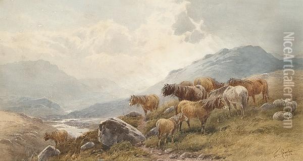 Dartmoor Ponies Oil Painting - Thomas, Tom Rowden
