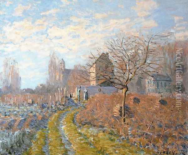 Hoar Frost -St. Martin's Summer (Indian Summer) Oil Painting - Alfred Sisley