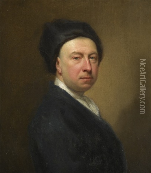 Self Portrait Oil Painting - Jonathan Richardson