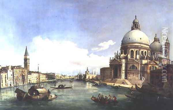 Santa Maria della Salute Venice Oil Painting - Giovanni Grubacs