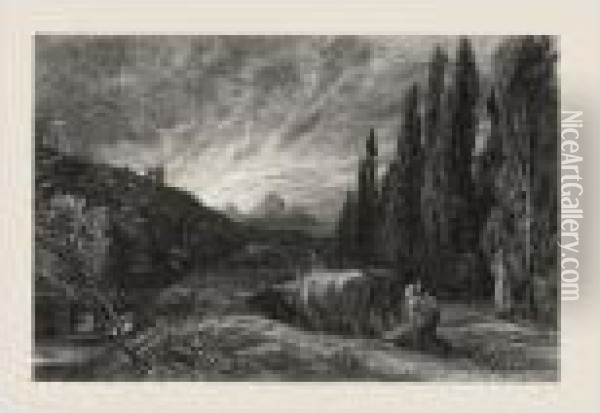 The Early Ploughman (a.9) Oil Painting - Samuel Palmer