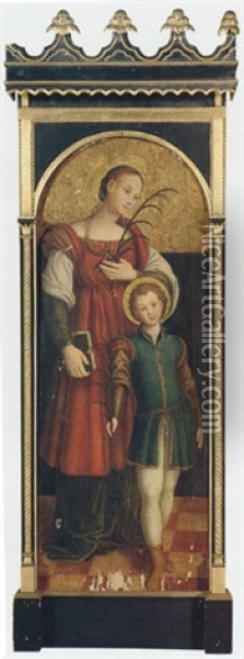 The Virgin And Child Oil Painting - Girolamo Giovenone