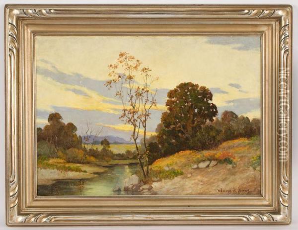 An Autumn Landscape Oil Painting - W. Frederick Jarvis