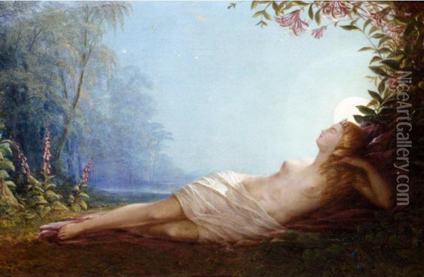 The Sleep Of Titania Oil Painting - John Simmons