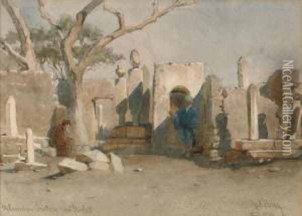 The Mohamedan Cemetery Near Boolak Oil Painting - Carl Haag