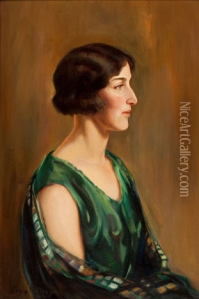 Portrait Of A Lady Oil Painting - David P. Ramsay