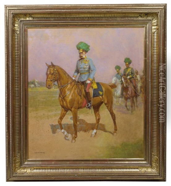 Kaiser Franz Joseph I. Auf Dem Manoverfeld Oil Painting - Ludwig Koch