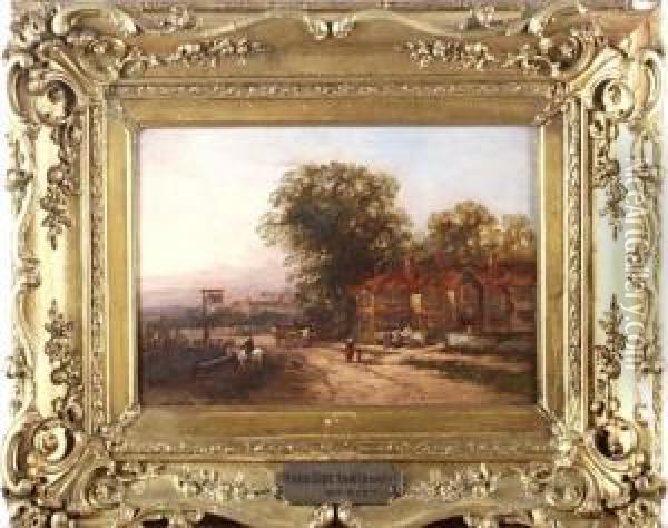 A Roadside Inn, Berkshire Oil Painting - William Pitt