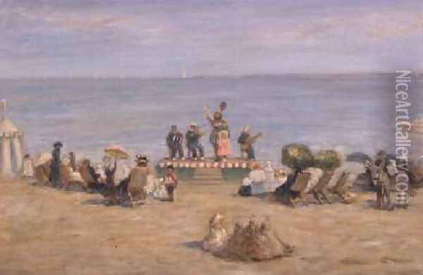 Summer on the Beach Oil Painting - Jean Laurent