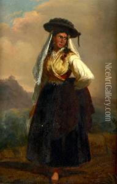 Mulher 'tricana' Oil Painting - Francisco De Goya y Lucientes