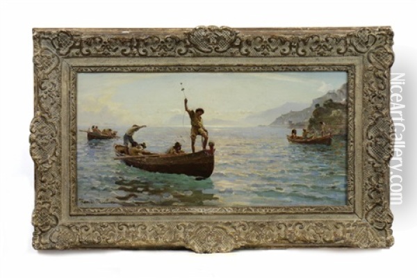 Pesca Del Merluzzo Oil Painting - Hamilton Macallum