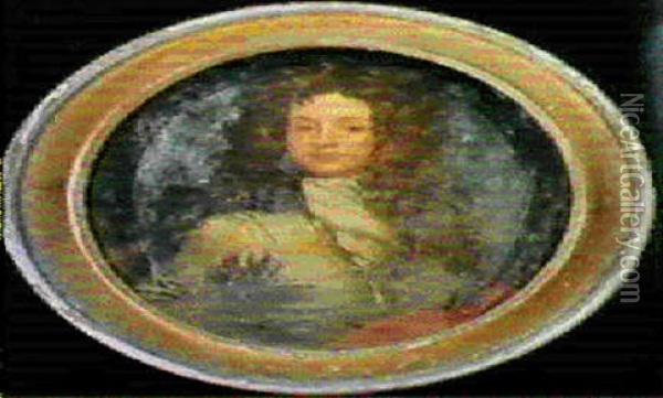 Portrait Of Joseph Addison Oil Painting - Benjamin van der Gucht
