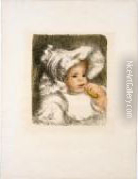 L'enfant Au Biscuit (d. 31) Oil Painting - Pierre Auguste Renoir