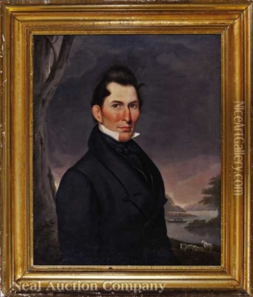 A Gentleman Presumably Of The Lapsley Family Of Alabama Oil Painting - George Esten Cooke