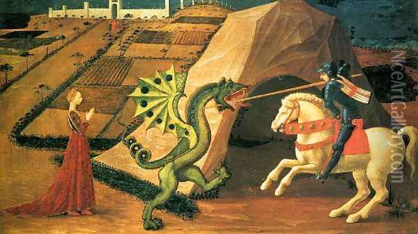 St George and the Dragon Oil Painting - Paolo Uccello