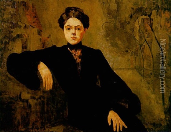 Madame Guibert, Belle-soeur De L'artiste Oil Painting - Georges de Feure