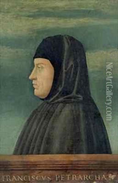 Portrait of Petrarch (Francesco Petrarca) Oil Painting - Francesco Bonsignori