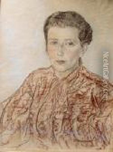 Portret Stefanii Koninskiej (1935) Oil Painting - Stanislaw Ignacy Witkiewicz-Witkacy