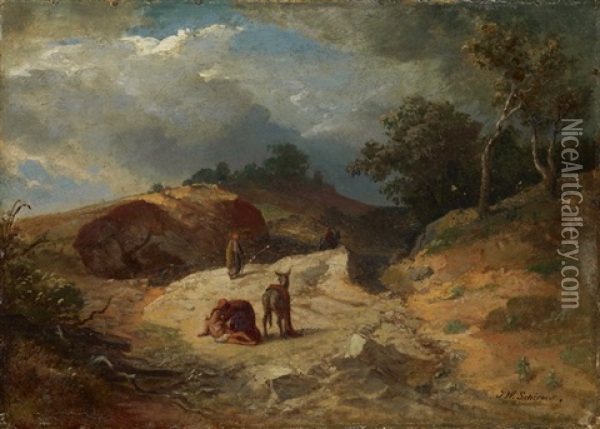 Der Barmherzige Samariter Oil Painting - Johann Wilhelm Schirmer